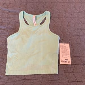 Lululemon Ebb to Street RB crop tank Mint/Green